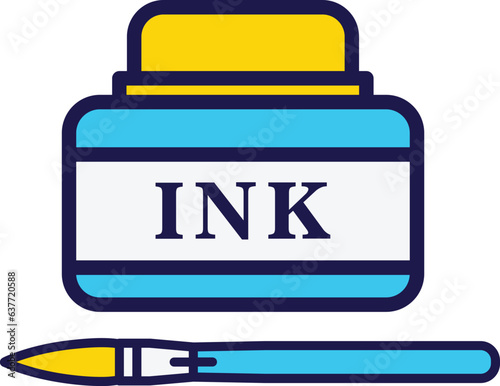 Ink Bottle Filled Icon