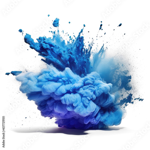 Bright Blue Powder Explosion , Illustration, HD, PNG