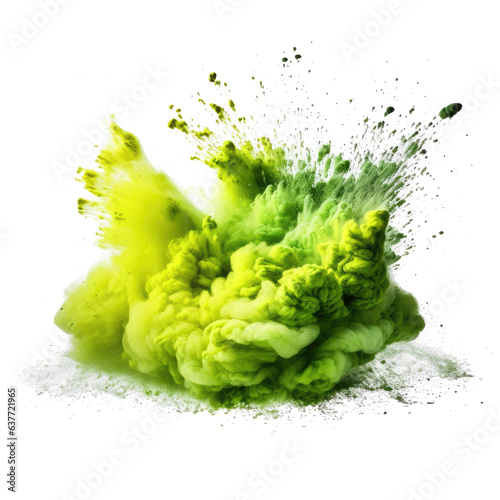 Bright Green Powder Explosion , Illustration, HD, PNG