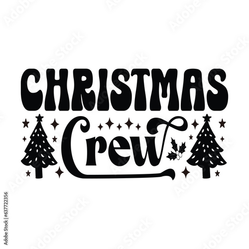 Christmas Crew - Hand drawn lettering for Christmas greetings cards, x mas shirt design