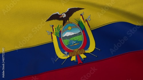 Ecuador Flag Loop Animation Background photo