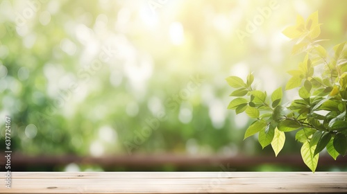 Soft blurred garden leaves view from living room window - abstract natural spring background - spring background with leaves © Ameer