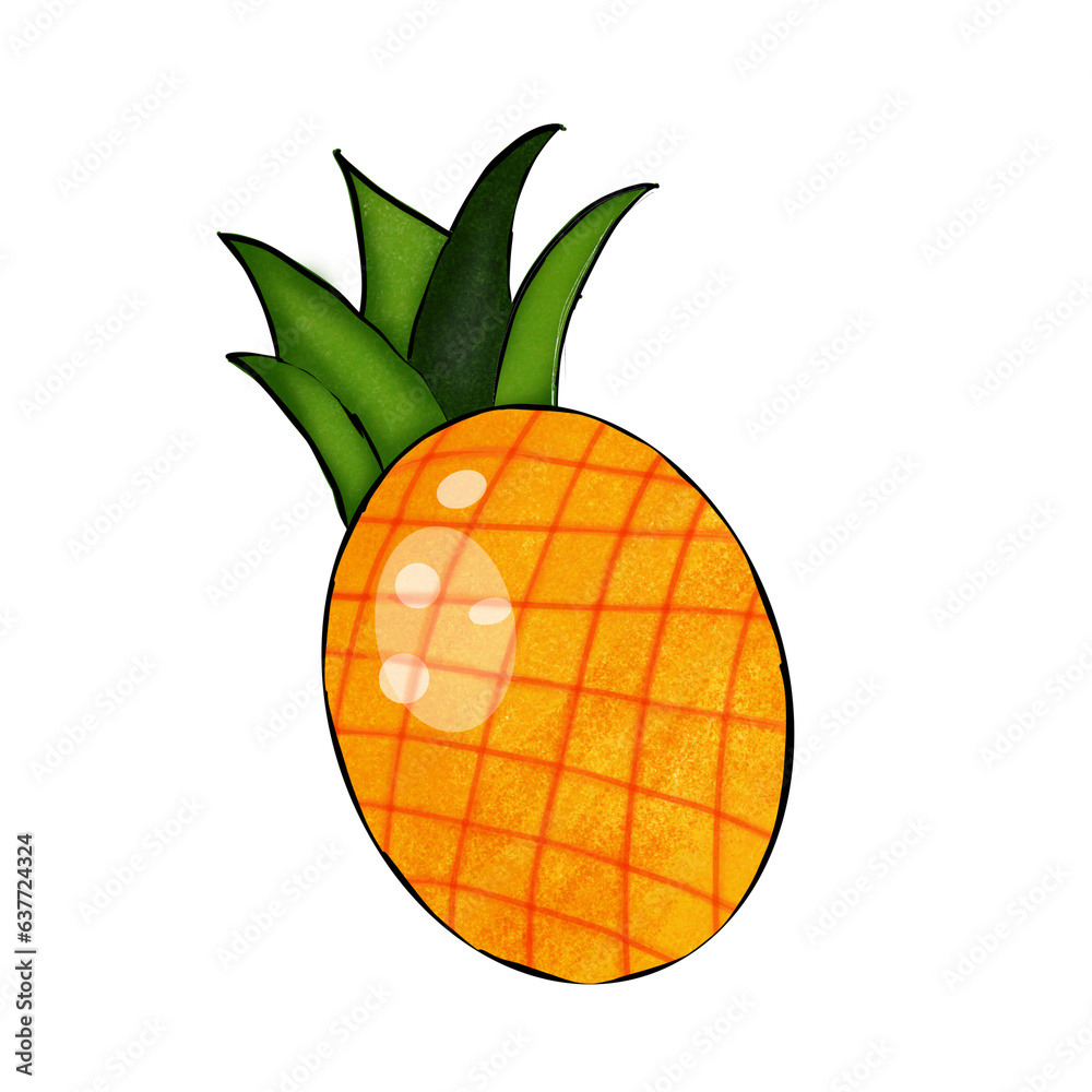 illustration of a pineapple illustration of a pineapple