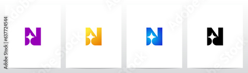 Spark Star Letter Logo Design N