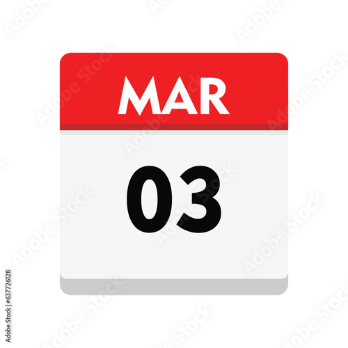 03 march icon with white background
