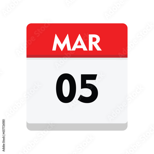 05 march icon with white background