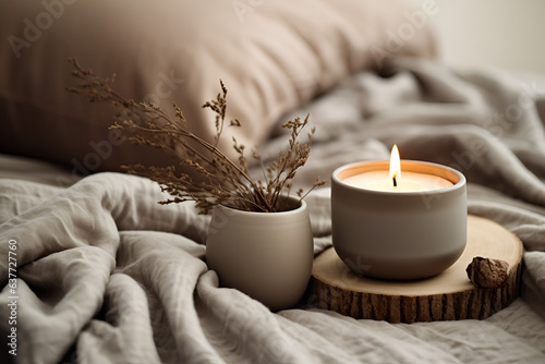 candles in a cozy room