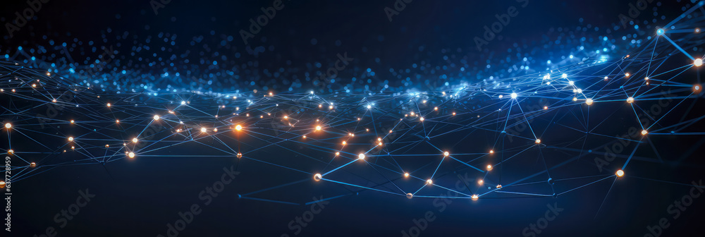 Obraz premium Data Visualisierung. Informationsfluss generiert mit KI
