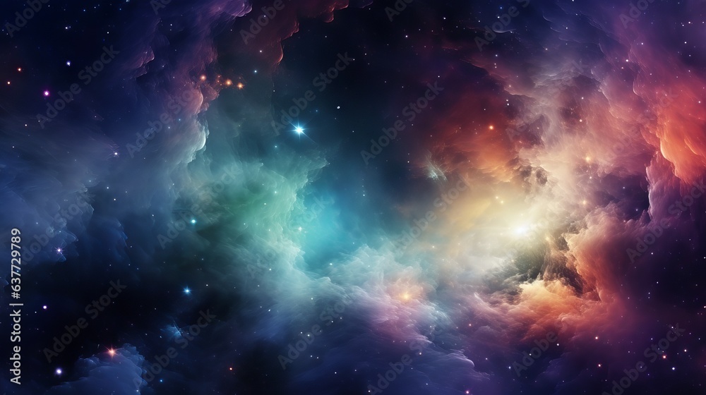 Stunning spiral galaxy view: stars, nebulae, and cosmic wonders in vast universe
