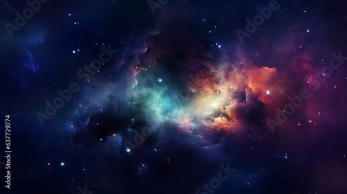 Stunning spiral galaxy view  stars  nebulae  and cosmic wonders in vast universe