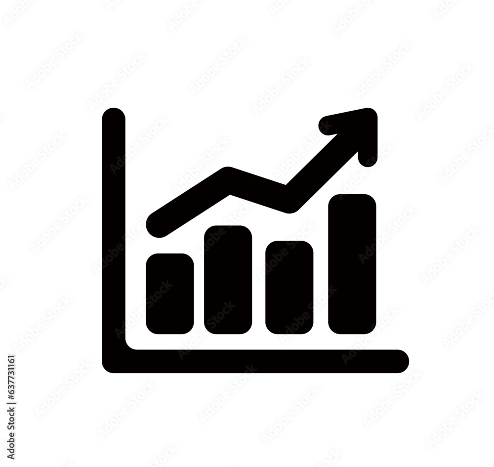 Business growth vector icon illustration Business growth vector icon illustration