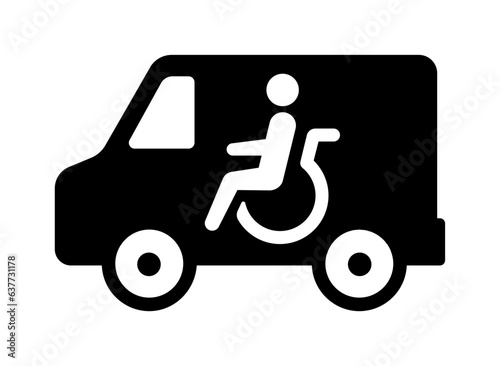 Welfare vehicle vector icon illustration