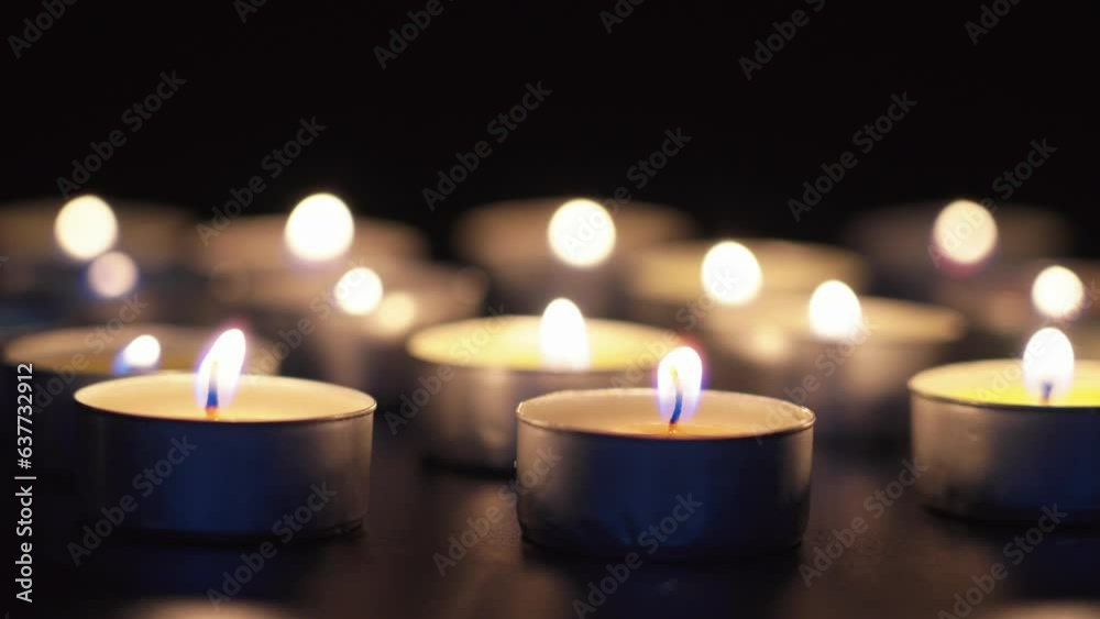 Memorial Day with candles. Burning candles in the dark. Memorial Day with candles. Burning candles in the dark.