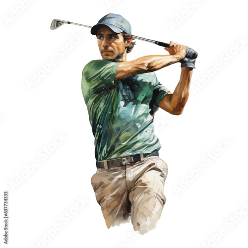 golf illustration, generative AI