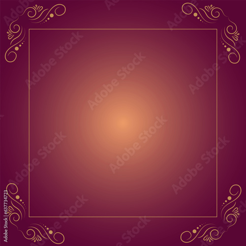 vector gradient golden luxury frame template copper colour 