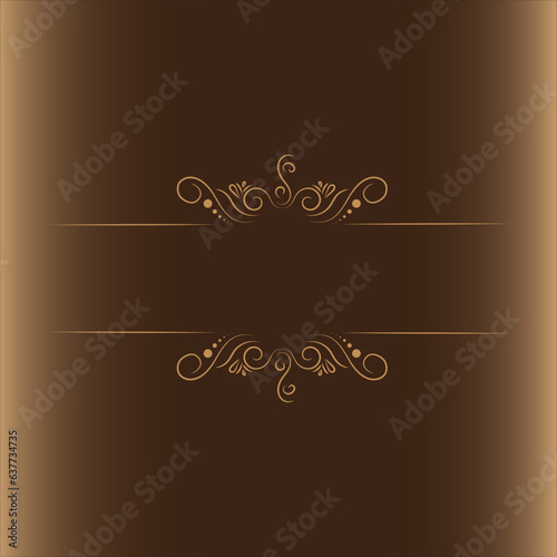 vector gradient golden luxury frame template light brown colour © pixalane