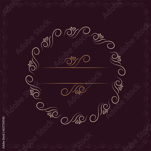 vector gradient golden luxury frame template dark colour