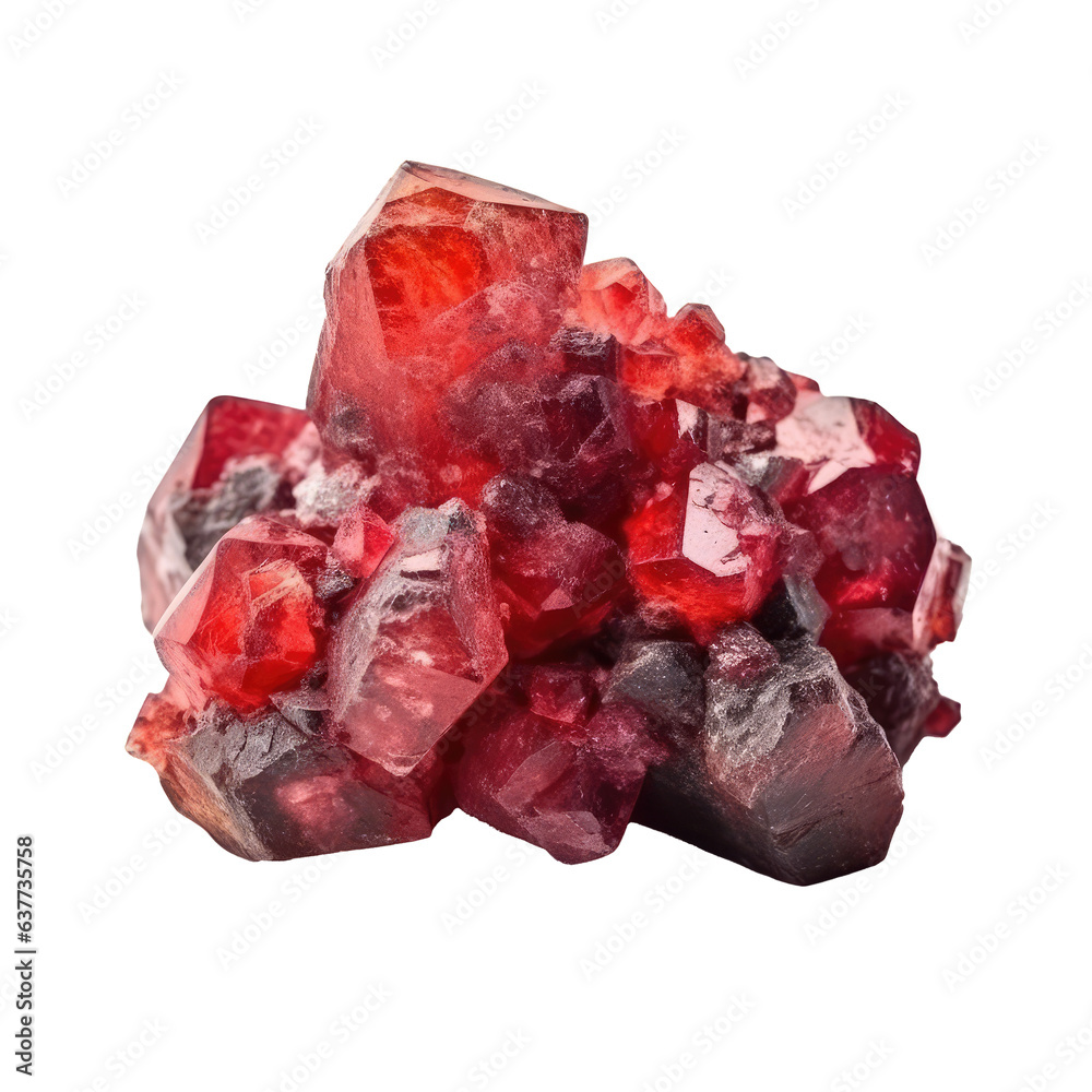 red sapphire isolated on white red sapphire isolated on white