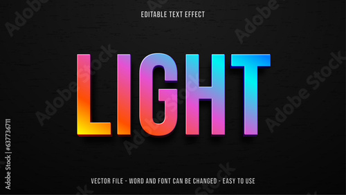 Editable text effect gradient light mock up