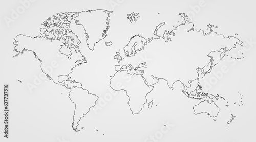 Map of the world. World map. Vector design.