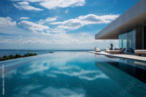 Opulent Infinity Pool Extending Seamless  Generative AI