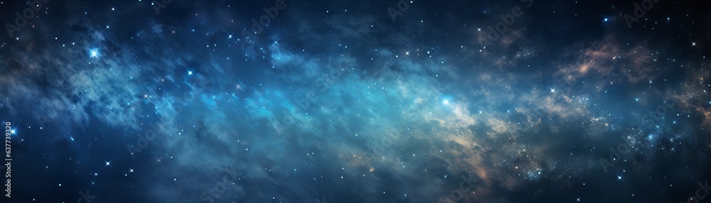 Captivating panoramic view of the milky way galaxy: stars and cosmic dust in the vast universe