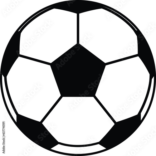 Soccer ball clipart. Classic Soccer ball vector illustration