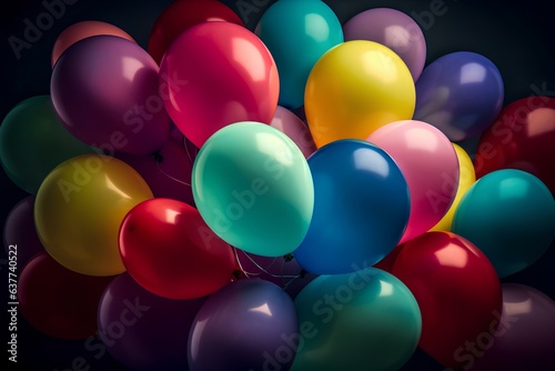 colorful balloons background made by midjourney