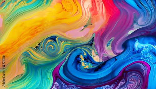 Liquid colors paint Generative AI