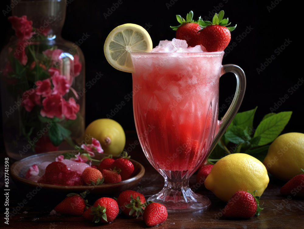 Strawberry iced lemonade Strawberry iced lemonade