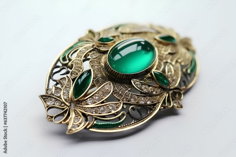 green and gold earrings made by midjourney green and gold earrings made by midjourney