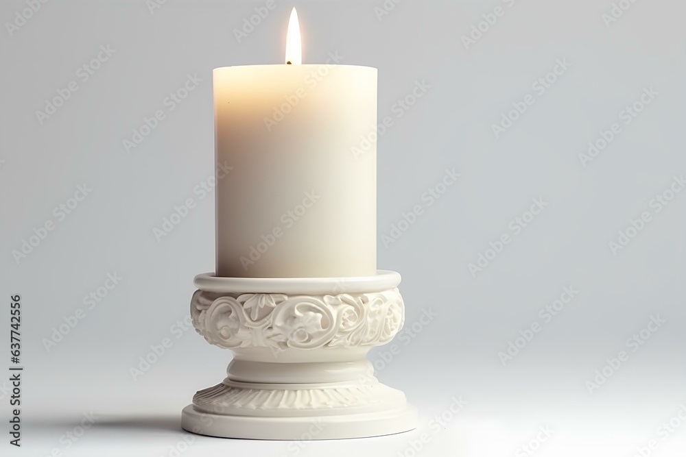 white candle in the dark made by midjourney white candle in the dark made by midjourney