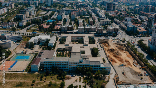 Aerial photo of Pristina, Kosovo