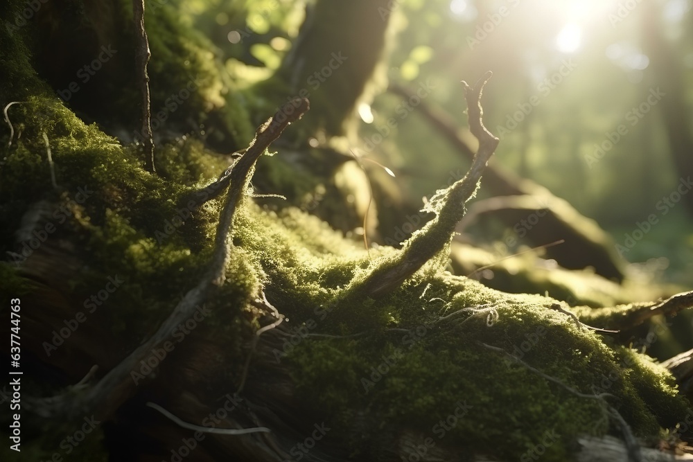 Fototapeta premium tree in the forest made by midjourney