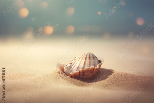 seashell on the beach made by midjourney