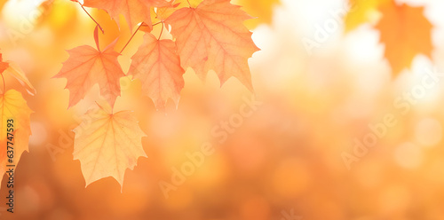 Autumn abstract background with bokeh. New Year Celebration wallpaper. Generative ai art
