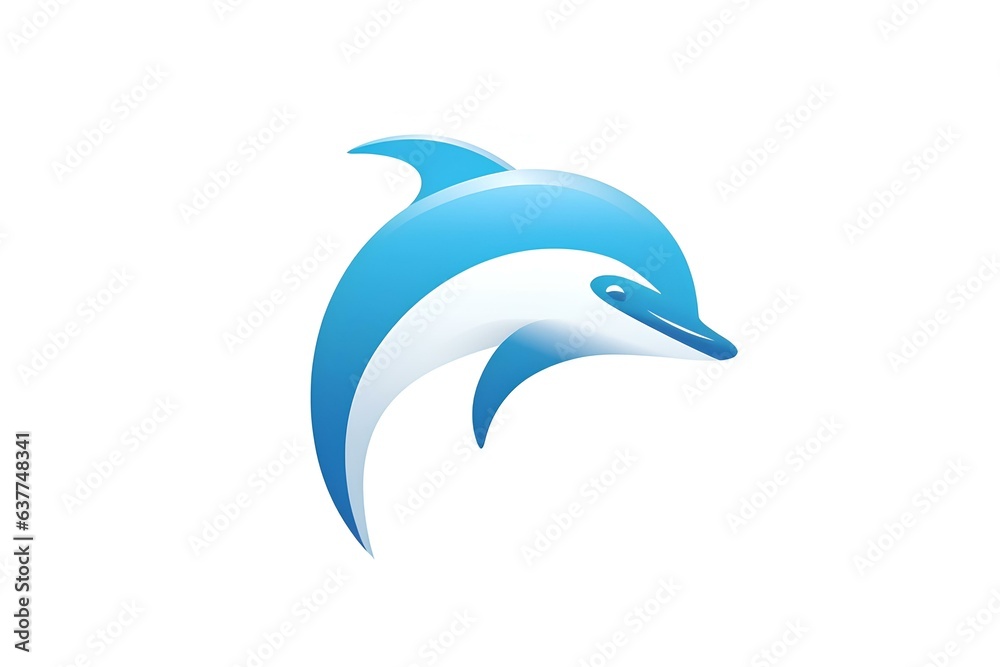dolphin isolated on white background made by midjourney