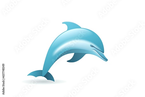 dolphin isolated on white made by midjourney