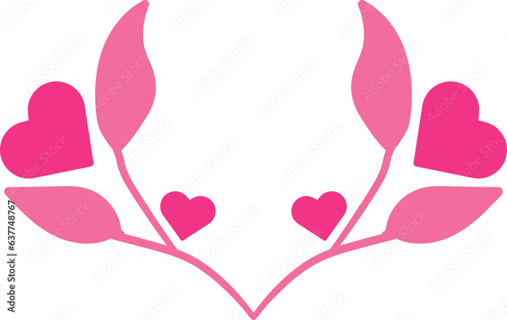 Fototapeta premium heart love decoration element