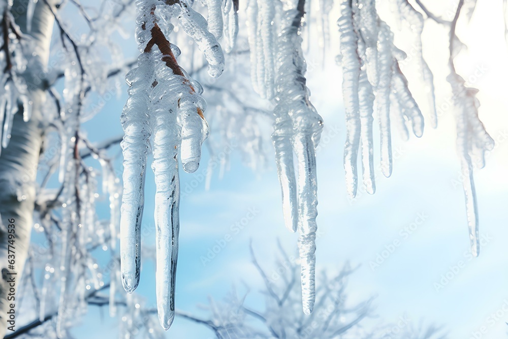 icicles on a roof made by midjourney
