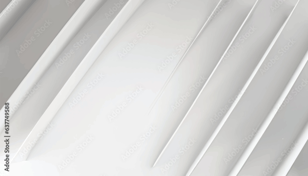 Fototapeta premium Abstract white background. Minimal geometric white light background abstract design vector illustration. 