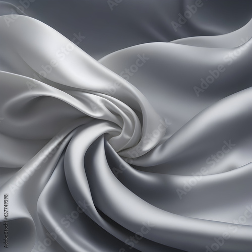 Soft grey satin background. Luxury silk cloth backdrop. For product show case. Social media post. Template. High quality. Generative ai art