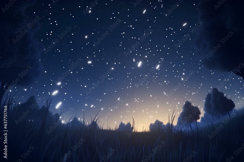 landscape with stars made by journey