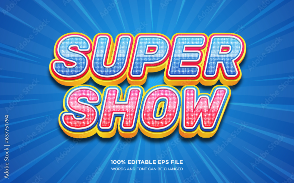 Special Show 3D editable text style effect	
