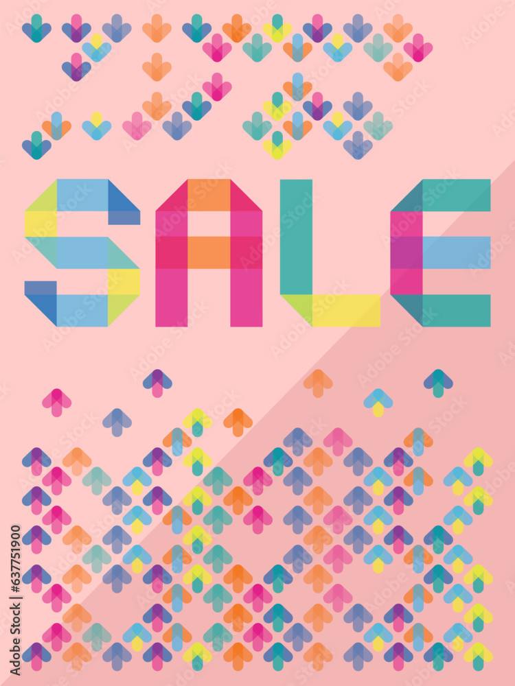 Sale banner template on pink background for decoration