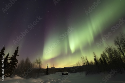 rainbow in the night made by midjourny