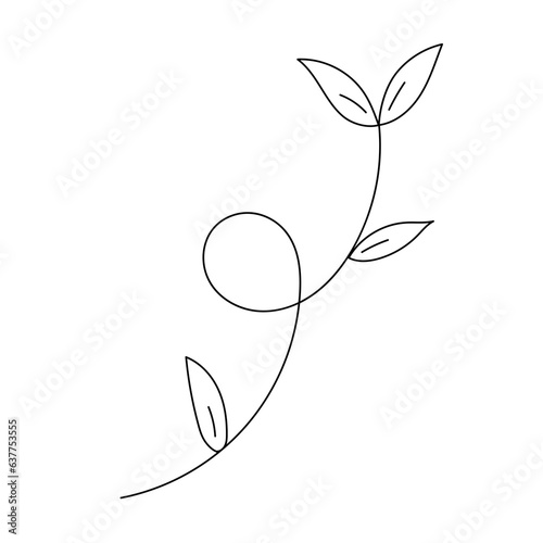 tiny plant hand drawing doodle line 