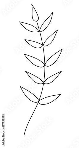 tiny plant hand drawing doodle line 