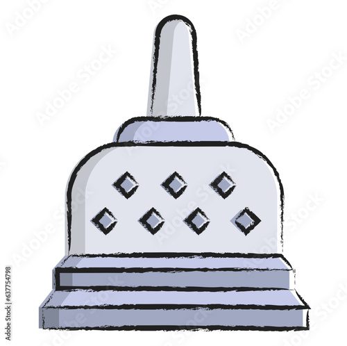 Hand drawn Borobudur Temple icon