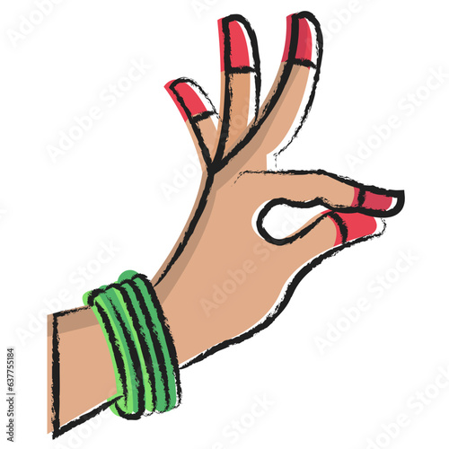 Hand drawn Hand gesture icon